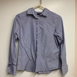 Lands’ End Button Down Striped Blouse